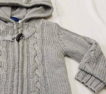 gefütterte Strickjacke Gr. 74/80 von Lupilu (969)